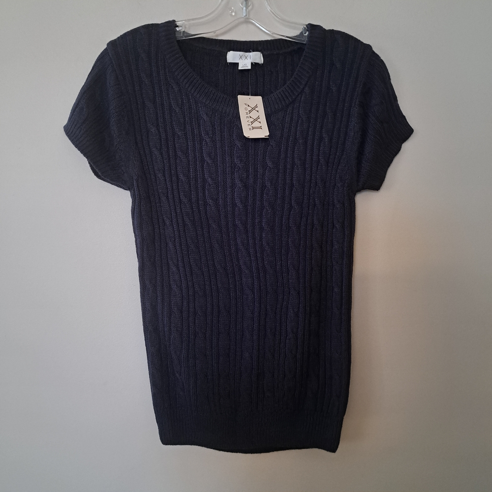 Navy Cable Knit Sweater